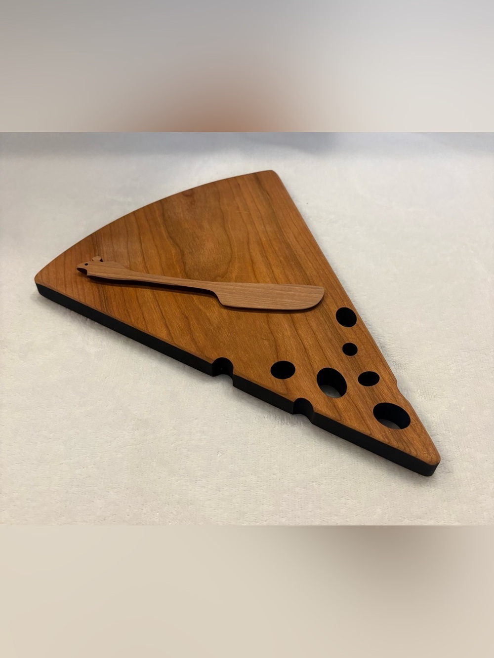 Wood Cheese Board with Spreader